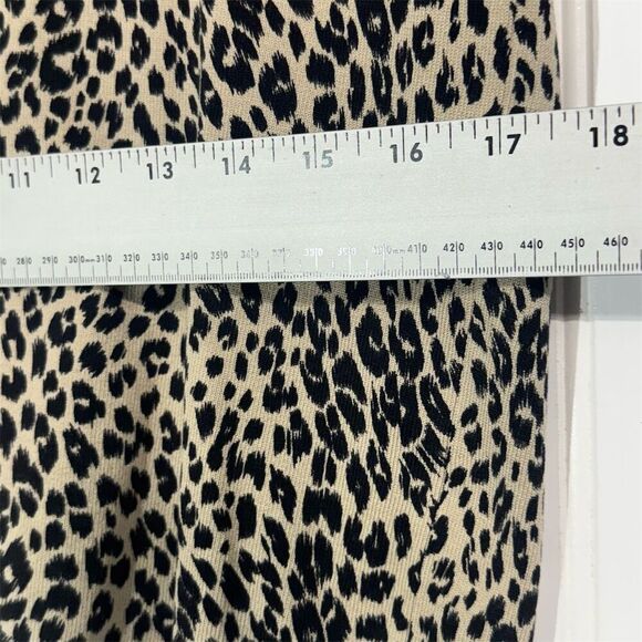 Vintage Leopard Print Silk Blend Knit Top Anna Gray L 90s Animal Print Mob Wife - Picture 5 of 8